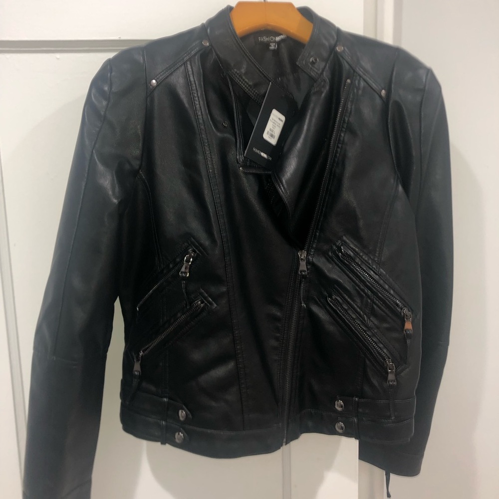 Faux leather jacket